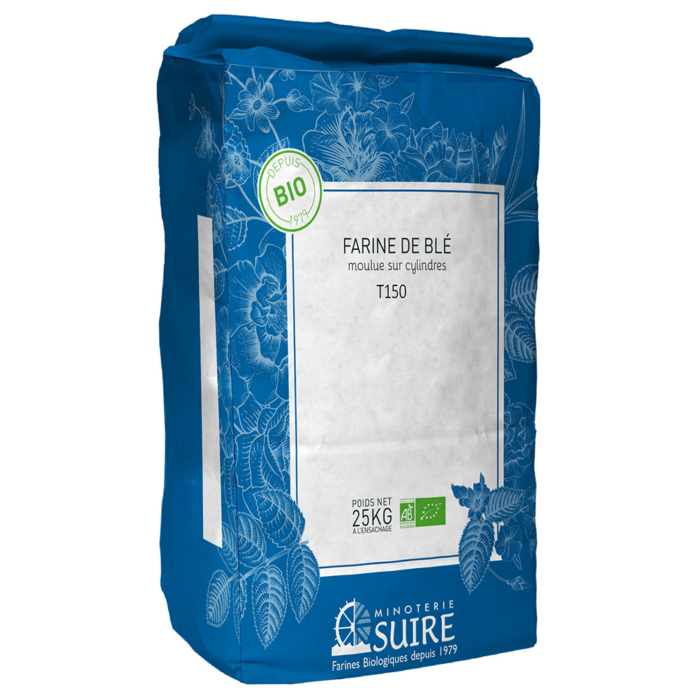 Farine blé bio cylindre T150