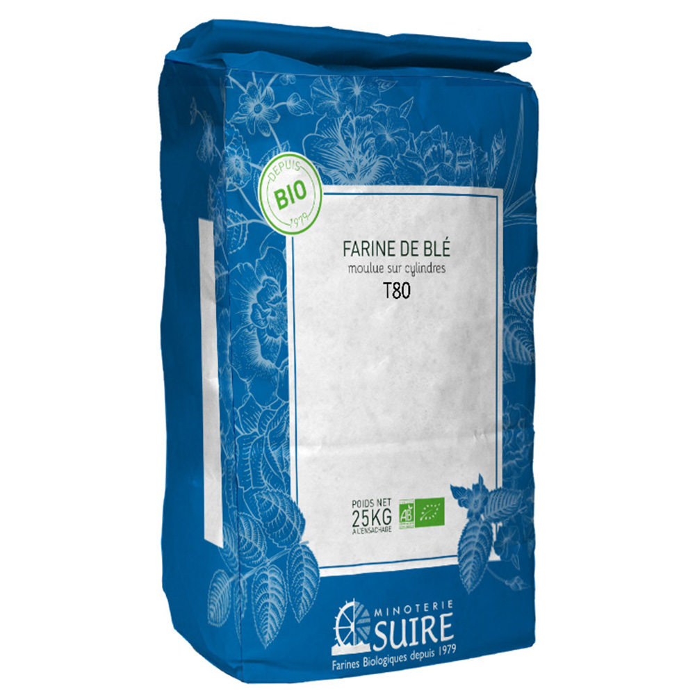 Farine blé bio cylindre T80