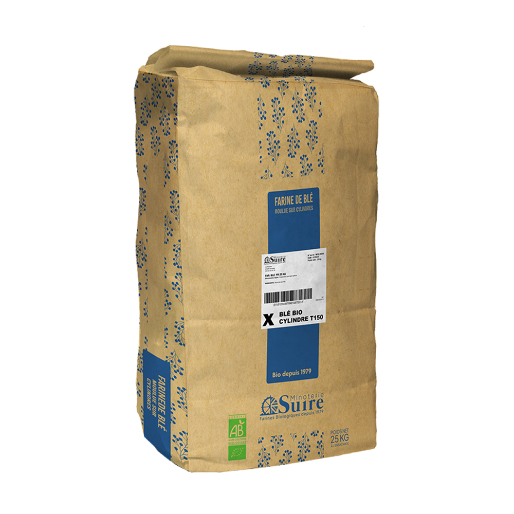 Farine blé bio cylindre T150