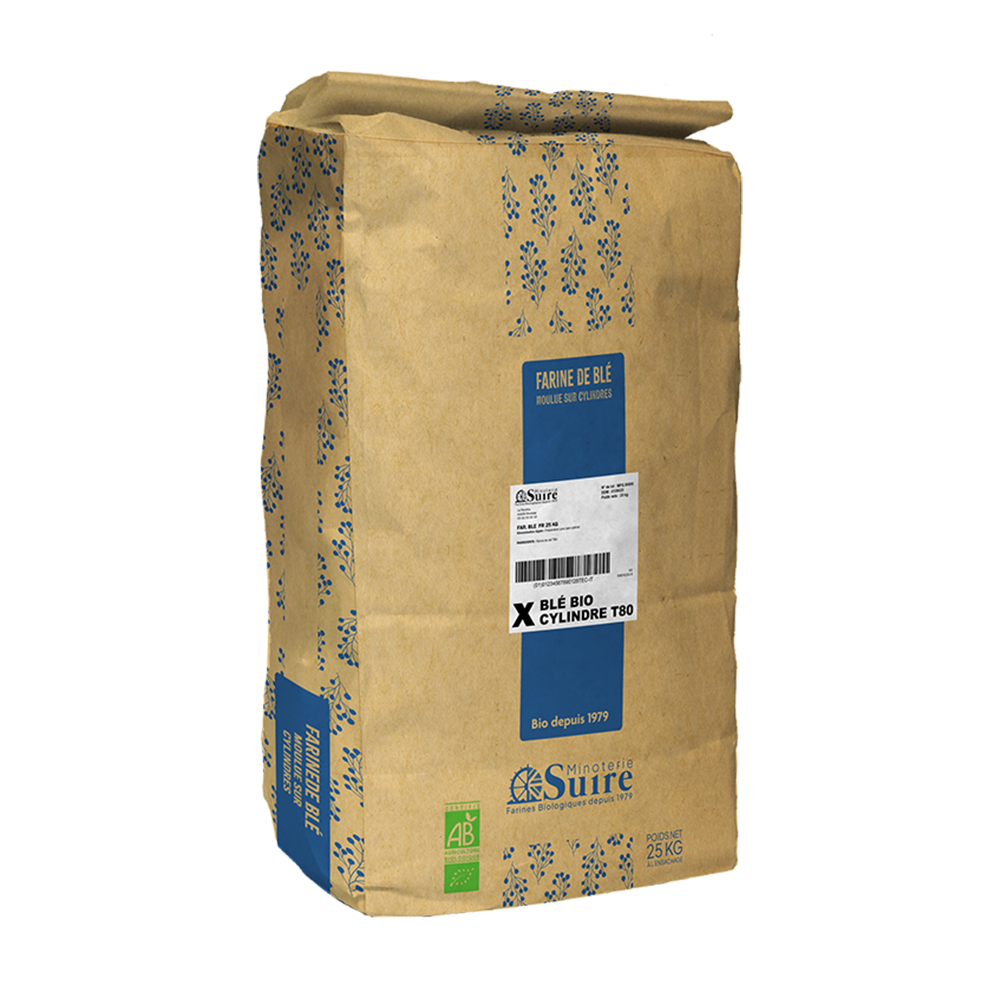 Farine blé bio cylindre T80
