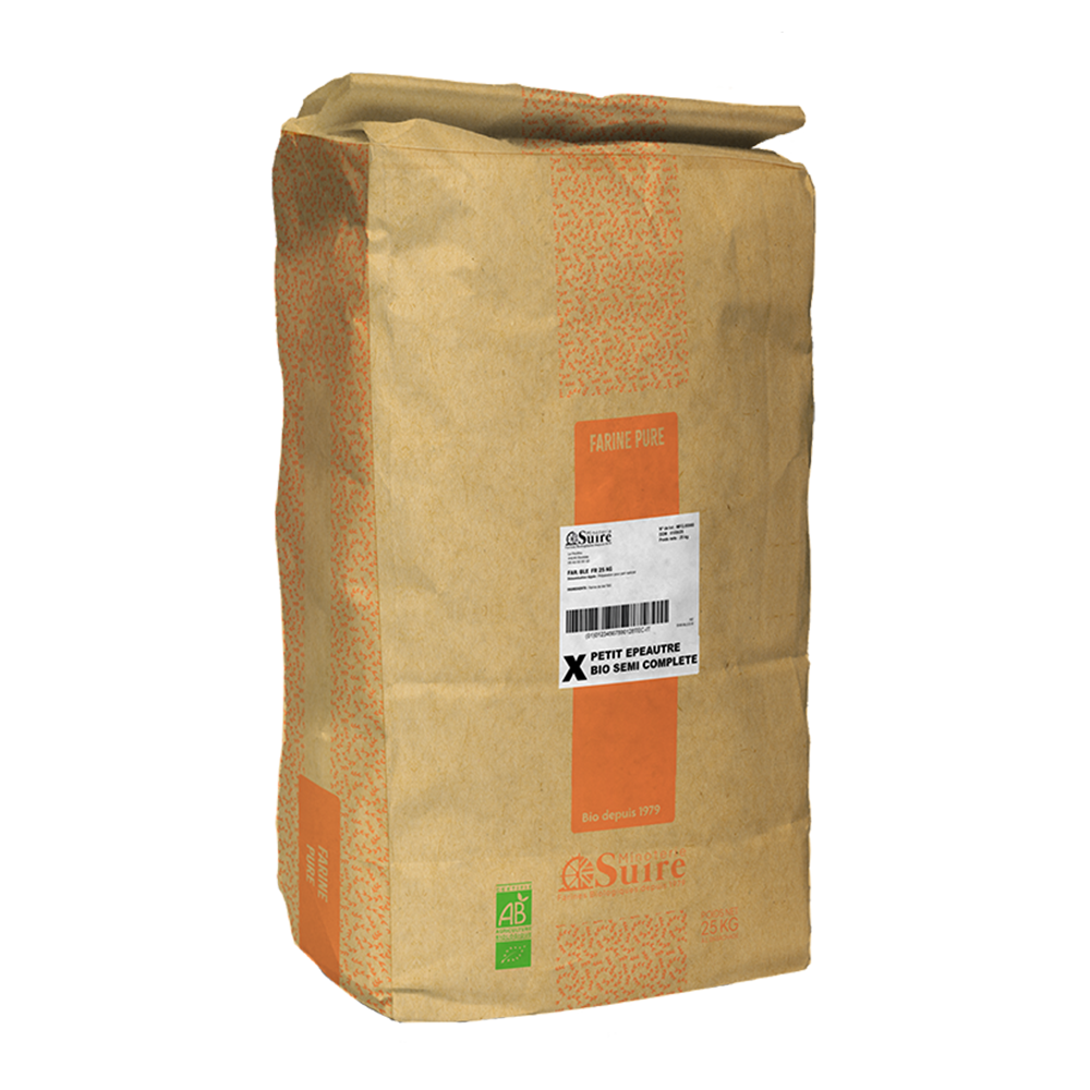 Farine de petit épeautre semi-complète bio meule